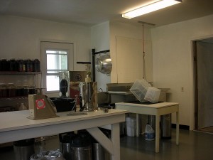 Curious Farm Pickle Lab looking west, toward sink area