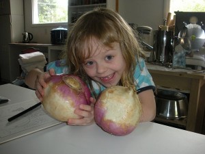 e with turnips