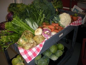 vegetables for tonight's sauerkraut class!